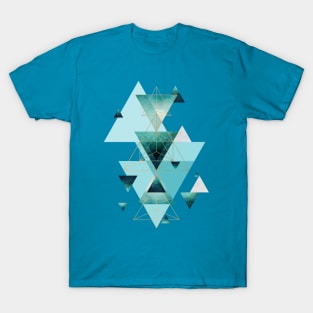 Geometric in Teal T-Shirt